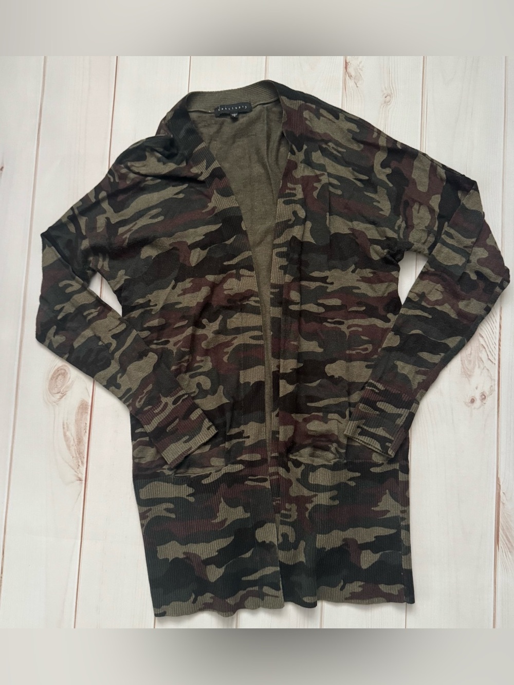 Sanctuary Camo Open Cardigan